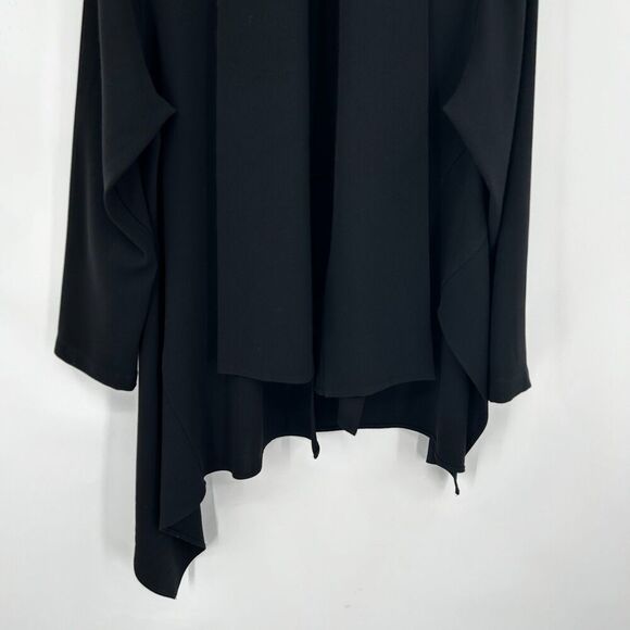 BLANQUE Womens Black Asymmetrical Open Cardigan Sweater Lagenlook Medium / Large - Picture 4 of 6